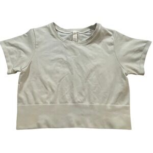 Offline by Aerie Soft Light Blue Ribbed Hem Cropped Womens XL TG Athletic